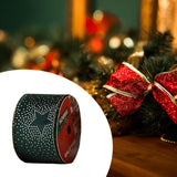 Maxbell Christmas Ribbon Decorative Ribbon for Handmade Crafts Gift Wrapping Bouquet Green A