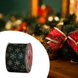 Maxbell Christmas Ribbon Decorative Ribbon for Handmade Crafts Gift Wrapping Bouquet Green B
