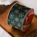 Maxbell Christmas Ribbon Decorative Ribbon for Handmade Crafts Gift Wrapping Bouquet Green B