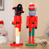 Maxbell 4x Dog 15 inch Traditional Wooden Nutcracker for Holiday Room Festive