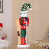 Maxbell 4x Dog 15 inch Traditional Wooden Nutcracker for Holiday Room Festive