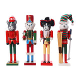 Maxbell 4x Dog 15 inch Traditional Wooden Nutcracker for Holiday Room Festive