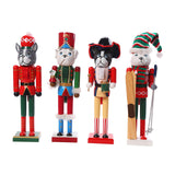 Maxbell 4x Dog 15 inch Traditional Wooden Nutcracker for Holiday Room Festive