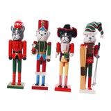 Maxbell 4x Dog 15 inch Traditional Wooden Nutcracker for Holiday Room Festive
