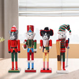 Maxbell 4x Dog 15 inch Traditional Wooden Nutcracker for Holiday Room Festive