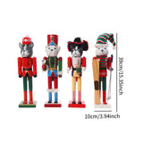Maxbell 4x Dog 15 inch Traditional Wooden Nutcracker for Holiday Room Festive