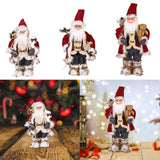 Maxbell Christmas Doll Decorative Santa Claus Figurine for Holiday Table Desk Indoor S