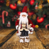 Maxbell Christmas Doll Decorative Santa Claus Figurine for Holiday Table Desk Indoor M