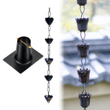 Maxbell Rain Chain 1M Metal Rainwater Catcher Chain for Backyard Outdoor Yard