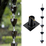 Maxbell Rain Chain 1M Metal Rainwater Catcher Chain for Backyard Outdoor Yard