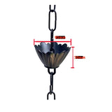 Maxbell Rain Chain 1M Metal Rainwater Catcher Chain for Backyard Outdoor Yard