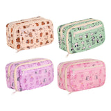 Maxbell Pencil Pouch and Zipper Portable Pen Pencil Bag for Children Students Adults Green Panda
