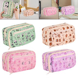 Maxbell Pencil Pouch and Zipper Portable Pen Pencil Bag for Children Students Adults Green Panda