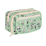 Maxbell Pencil Pouch and Zipper Portable Pen Pencil Bag for Children Students Adults Green Panda