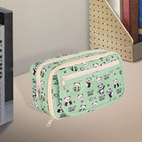 Maxbell Pencil Pouch and Zipper Portable Pen Pencil Bag for Children Students Adults Green Panda