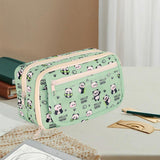Maxbell Pencil Pouch and Zipper Portable Pen Pencil Bag for Children Students Adults Green Panda