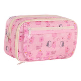 Maxbell Pencil Pouch and Zipper Portable Pen Pencil Bag for Children Students Adults Pink Capybara