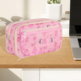 Maxbell Pencil Pouch and Zipper Portable Pen Pencil Bag for Children Students Adults Pink Capybara