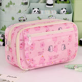 Maxbell Pencil Pouch and Zipper Portable Pen Pencil Bag for Children Students Adults Pink Capybara