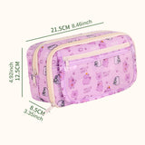 Maxbell Pencil Pouch and Zipper Portable Pen Pencil Bag for Children Students Adults Violet Capybara