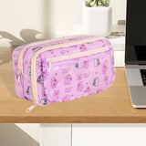 Maxbell Pencil Pouch and Zipper Portable Pen Pencil Bag for Children Students Adults Violet Capybara