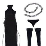 Maxbell 1:6 Female Tie up Dress Set Women Costume 12'' Action Figures Body Accessory