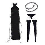 Maxbell 1:6 Female Tie up Dress Set Women Costume 12'' Action Figures Body Accessory