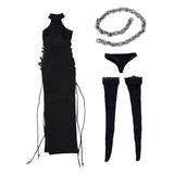 Maxbell 1:6 Female Tie up Dress Set Women Costume 12'' Action Figures Body Accessory