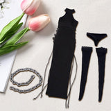 Maxbell 1:6 Female Tie up Dress Set Women Costume 12'' Action Figures Body Accessory