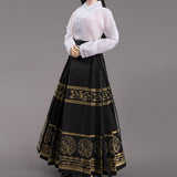 Maxbell 1/6 Scale Figure Skirt Suit Doll Clothing for 12 inch Figures Body Accessory Black
