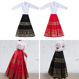 Maxbell 1/6 Scale Figure Skirt Suit Doll Clothing for 12 inch Figures Body Accessory Black