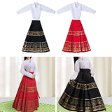 Maxbell 1/6 Scale Figure Skirt Suit Doll Clothing for 12 inch Figures Body Accessory Black