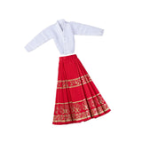 Maxbell 1/6 Scale Figure Skirt Suit Doll Clothing for 12 inch Figures Body Accessory Red