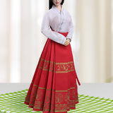 Maxbell 1/6 Scale Figure Skirt Suit Doll Clothing for 12 inch Figures Body Accessory Red