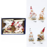 Maxbell Santa Claus Ornament Xmas Decoration for Holiday Farmhouse Bedroom Style C