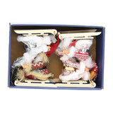 Maxbell Santa Claus Ornament Xmas Decoration for Holiday Farmhouse Bedroom Style C