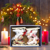 Maxbell Santa Claus Ornament Xmas Decoration for Holiday Farmhouse Bedroom Style C