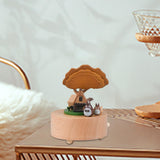Maxbell Wooden Music Box Rotation Craft Musical Box for Birthday Gift Wedding