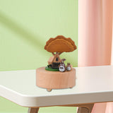 Maxbell Wooden Music Box Rotation Craft Musical Box for Birthday Gift Wedding