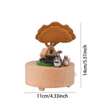 Maxbell Wooden Music Box Rotation Craft Musical Box for Birthday Gift Wedding