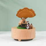 Maxbell Wooden Music Box Rotation Craft Musical Box for Birthday Gift Wedding