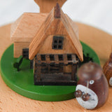 Maxbell Wooden Music Box Rotation Craft Musical Box for Birthday Gift Wedding
