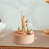 Maxbell Wooden Music Box Decor Decorative for Wedding Birthday Gift Anniversary
