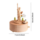 Maxbell Wooden Music Box Decor Decorative for Wedding Birthday Gift Anniversary