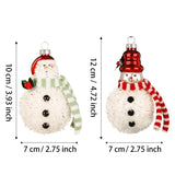 Maxbell 2 Pieces Snowman Pendants Christmas Ornaments for Living Room Home Farmhouse