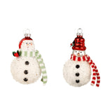 Maxbell 2 Pieces Snowman Pendants Christmas Ornaments for Living Room Home Farmhouse