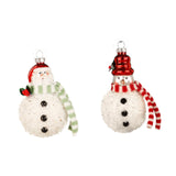 Maxbell 2 Pieces Snowman Pendants Christmas Ornaments for Living Room Home Farmhouse