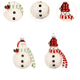 Maxbell 2 Pieces Snowman Pendants Christmas Ornaments for Living Room Home Farmhouse