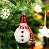 Maxbell 2 Pieces Snowman Pendants Christmas Ornaments for Living Room Home Farmhouse