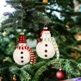 Maxbell 2 Pieces Snowman Pendants Christmas Ornaments for Living Room Home Farmhouse